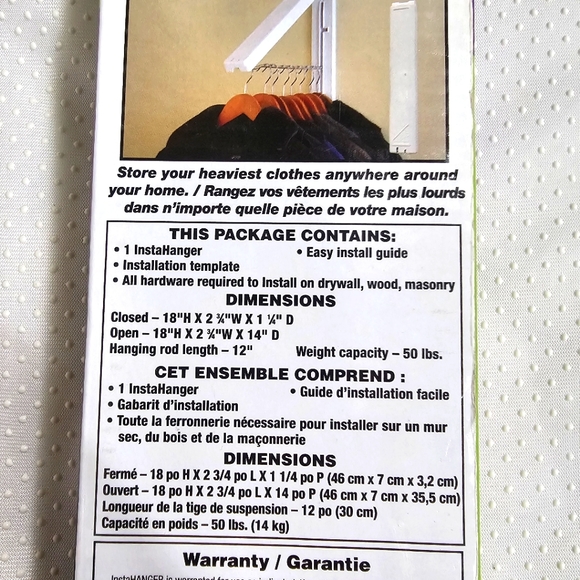 Insta Hanger Heavy Duty Clothes Storage System 23kg - NWT - Picture 4 of 7